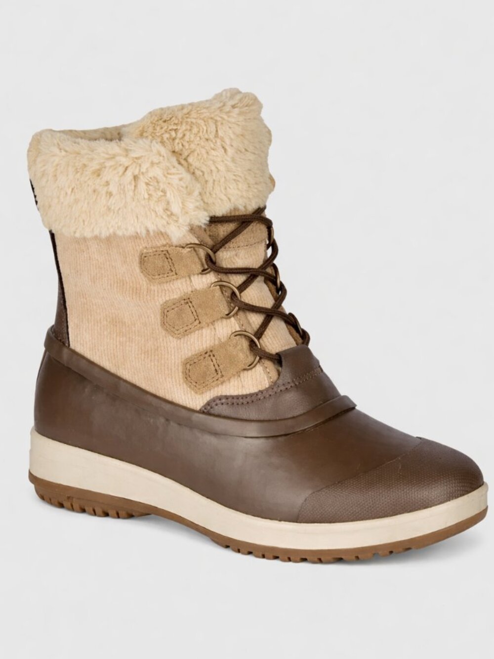 NIB Sperry Pacifica Alpine Waterproof Faux Fur Winter Boots Brown 7